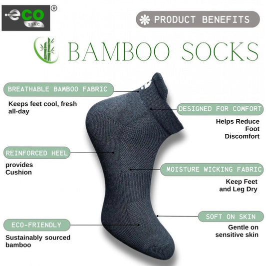 Generic 4_Pair Set Unisex Casual Bamboo Cotton Printed Ankle Length Socks (Multicolor)