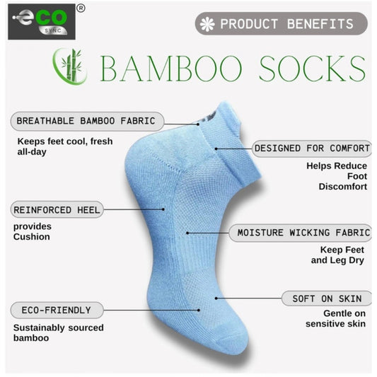 Generic 4_Pair Set Unisex Casual Bamboo Cotton Printed Ankle Length Socks (Multicolor)