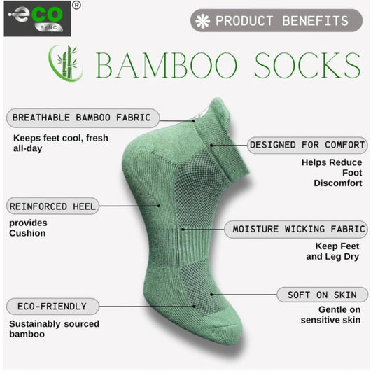 Generic 4_Pair Set Unisex Casual Bamboo Cotton Printed Ankle Length Socks (Multicolor)