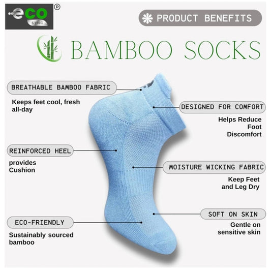 Generic 4_Pair Set Unisex Casual Bamboo Cotton Printed Ankle Length Socks (Multicolor)