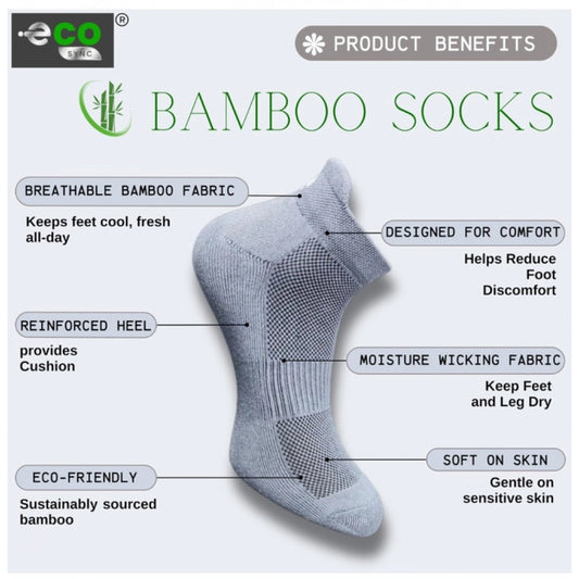 Generic 4_Pair Set Unisex Casual Bamboo Cotton Printed Ankle Length Socks (Multicolor)