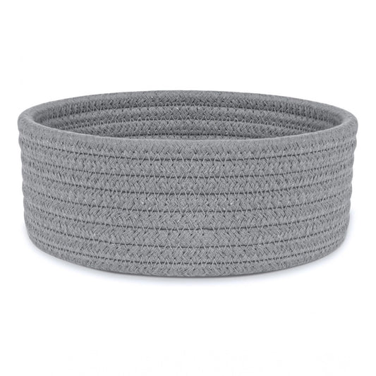 Generic Cotton 8x3 Inch Round 1 Pcs Bedside Organizer With Out Lid (Gray)