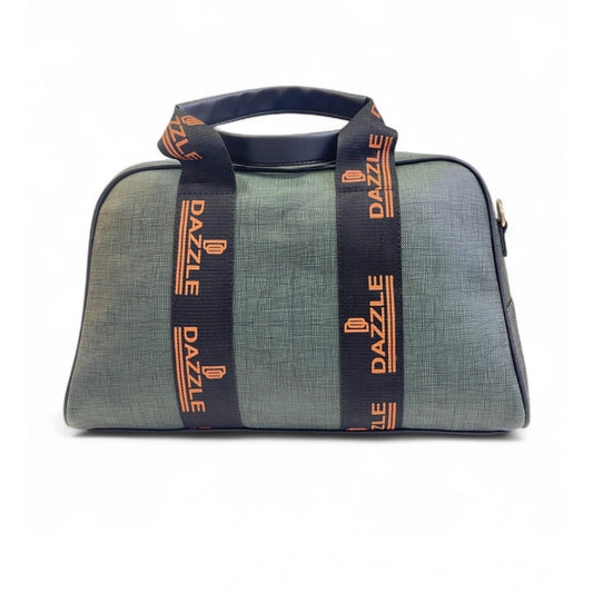 Generic Women's Polyurethane Textured Duffle Bag with Adjustable & Removable Strap (Dark Green)