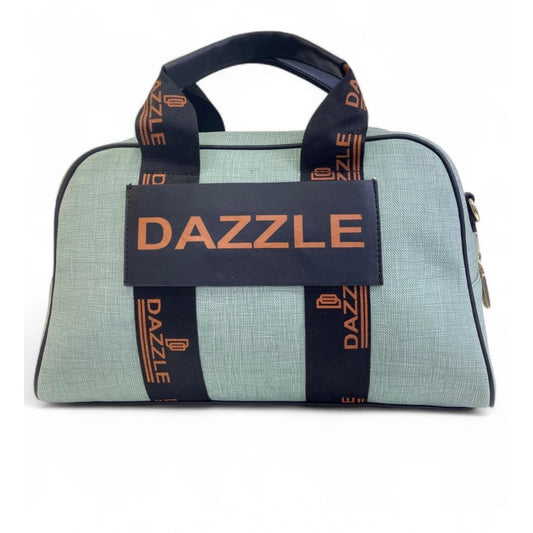 Generic Women's Polyurethane Textured Duffle Bag with Adjustable & Removable Strap (Green)