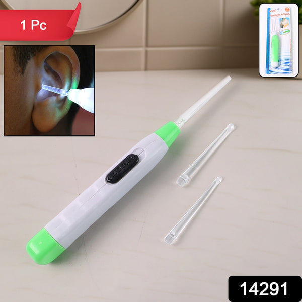 LED light earpick with tweezer