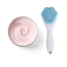 Silicone Face Scrubber Exfoliating Brush, Manual Handheld Facial Cleansing Brush (1 Pc)