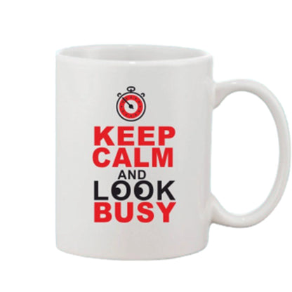 Generic Printed Ceramic Coffee Mug - 1 Pieces, White, 11oz