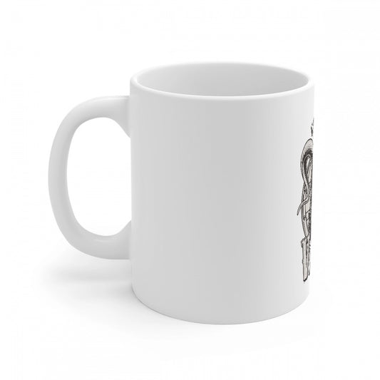 Generic Ceramic Gorila Desing Printed Coffee Mug (Color: White, Capacity:330ml)
