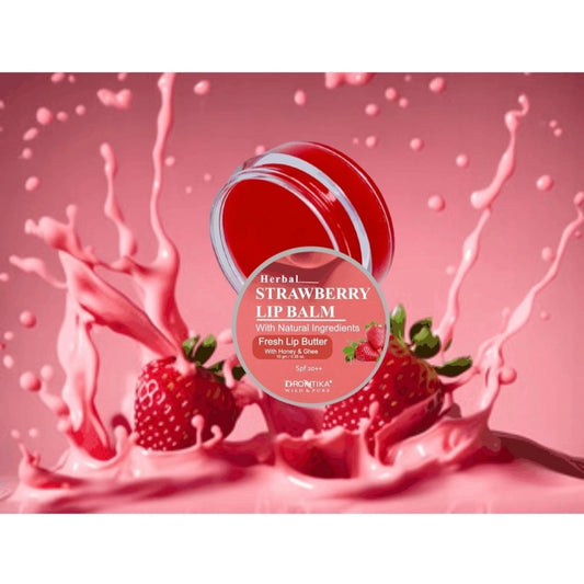 Generic Unisex Herbal Dark And Chapped Lips Cherry &amp; Strawberry Lip Balm Pack Of 2  (10gm)