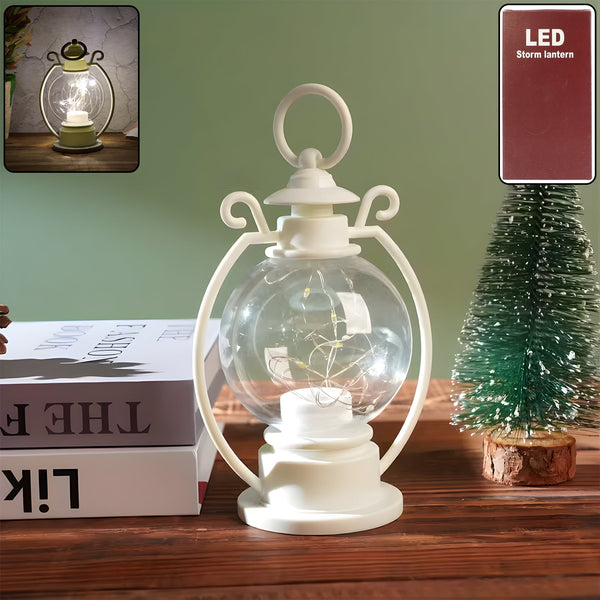LED Decorative Storm Lantern Light (Battery Operated, Warm White Light)