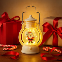 Mini LED Decorative Lantern with Santa Figurine & Handle (1 Pc)