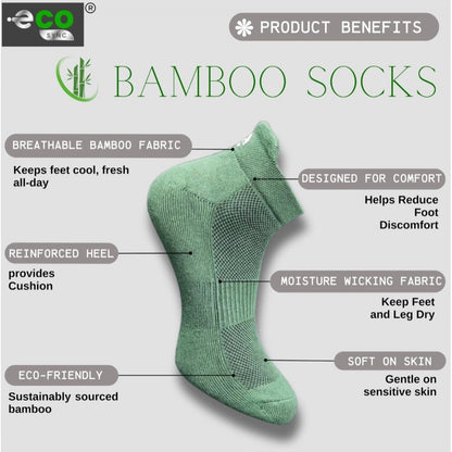 Generic 4_Pair Set Unisex Casual Bamboo Cotton Printed Ankle Length Socks (Multicolor)
