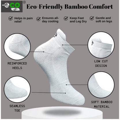 Generic 4_Pair Set Unisex Casual Bamboo Cotton Printed Ankle Length Socks (Multicolor)