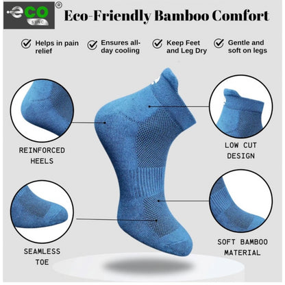 Generic 4_Pair Set Unisex Casual Bamboo Cotton Printed Ankle Length Socks (Multicolor)