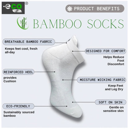 Generic 4_Pair Set Unisex Casual Bamboo Cotton Printed Ankle Length Socks (Multicolor)