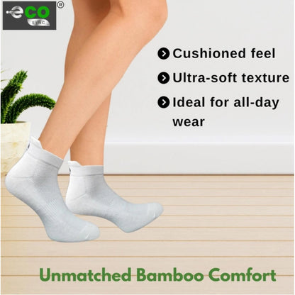 Generic 4_Pair Set Unisex Casual Bamboo Cotton Printed Ankle Length Socks (Multicolor)