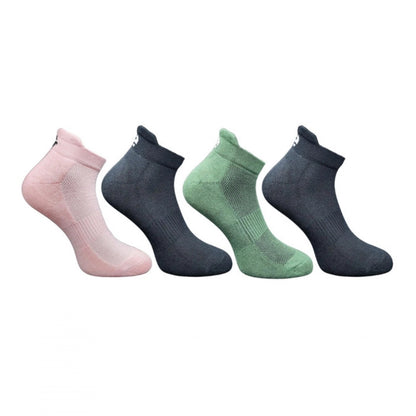 Generic 4_Pair Set Unisex Casual Bamboo Cotton Printed Ankle Length Socks (Multicolor)