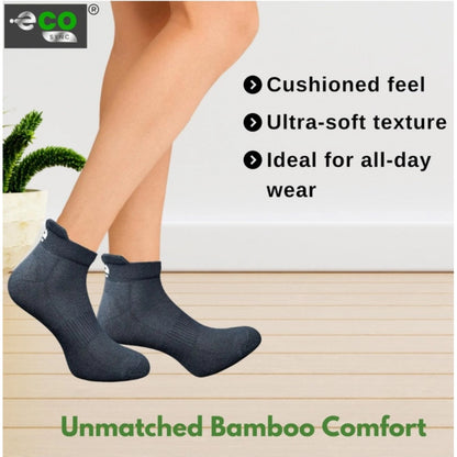 Generic 4_Pair Set Unisex Casual Bamboo Cotton Printed Ankle Length Socks (Multicolor)