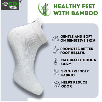 Generic 4_Pair Set Unisex Casual Bamboo Cotton Printed Ankle Length Socks (Multicolor)