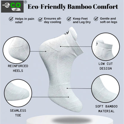 Generic 4_Pair Set Unisex Casual Bamboo Cotton Printed Ankle Length Socks (Multicolor)