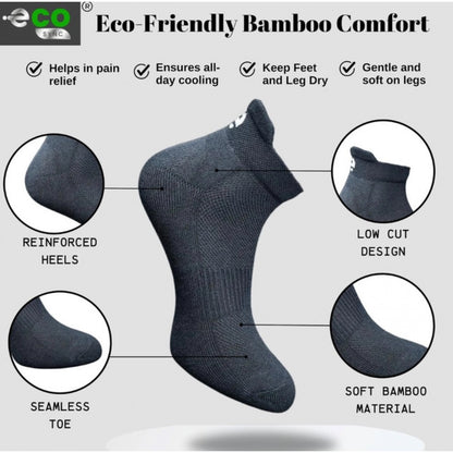 Generic 4_Pair Set Unisex Casual Bamboo Cotton Printed Ankle Length Socks (Multicolor)