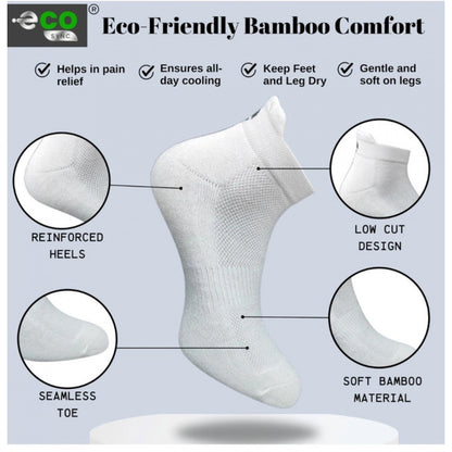Generic 4_Pair Set Unisex Casual Bamboo Cotton Printed Ankle Length Socks (Multicolor)