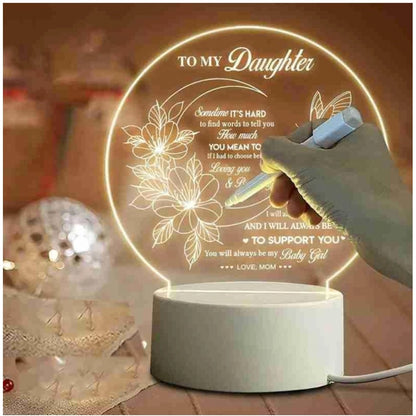Generic Glass 3D Illusion LED Creative Visualization Lamp