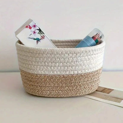 Generic Cotton Pack Of_1 Bathroom Storage Basket For Clothes (White)