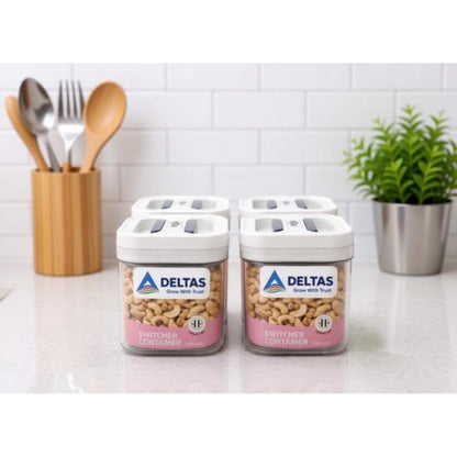 Generic Pack of 4 Switchers Airtight Storage Container Set 500 ML (White)