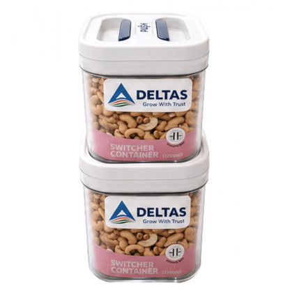 Generic Pack of 2 Switchers Airtight Storage Container Set 1250 ML (White)