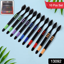 Soft Toothbrush With Plastic Round Box for Men and Women, Kids, Adults Plastic Toothbrush (10 pcs Set)