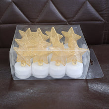 Set of 12 Decorative LED Star Candles